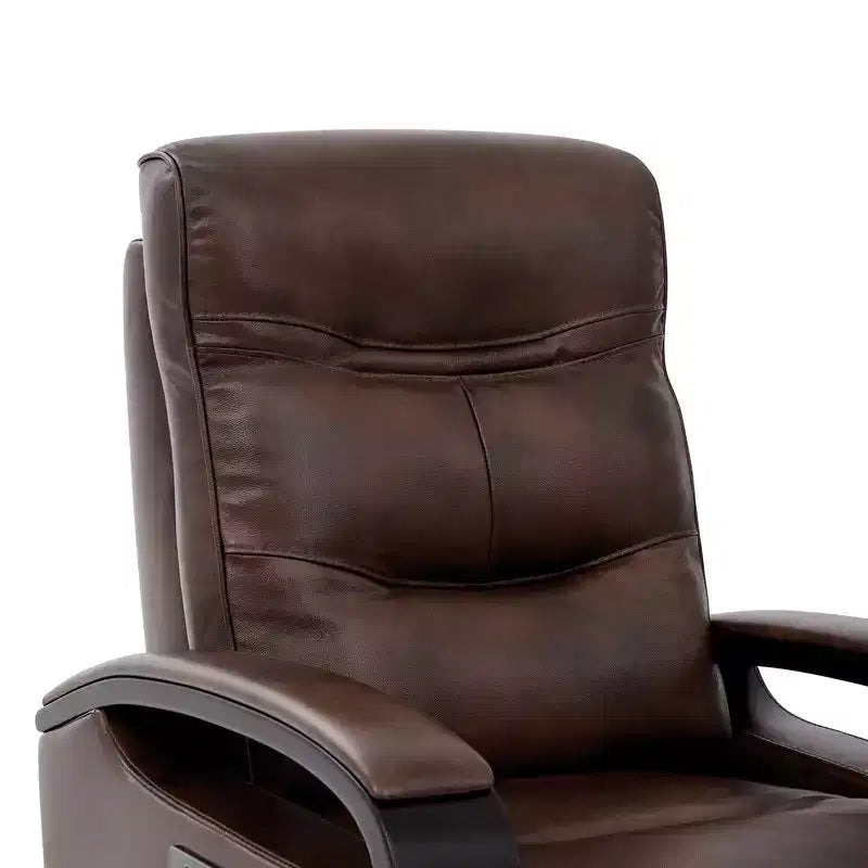 Leather Power Recliner Swivel Glider Rocker with Power Headrest