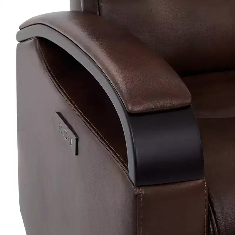 Leather Power Recliner Swivel Glider Rocker with Power Headrest