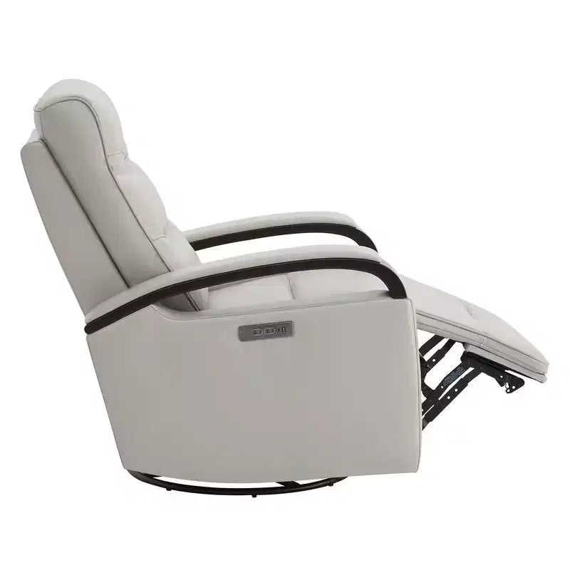 Leather Power Recliner Swivel Glider Rocker with Power Headrest