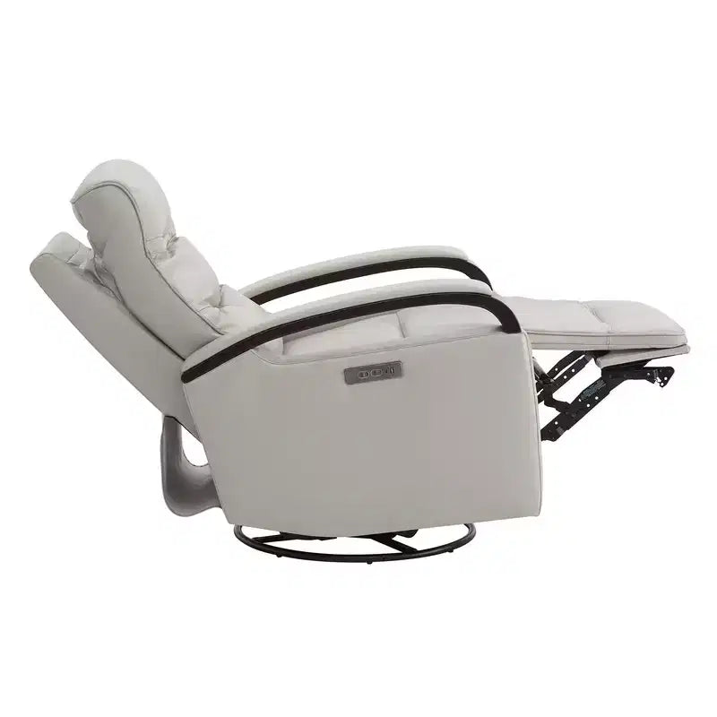 Leather Power Recliner Swivel Glider Rocker with Power Headrest