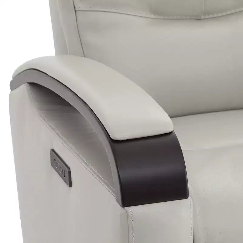 Leather Power Recliner Swivel Glider Rocker with Power Headrest