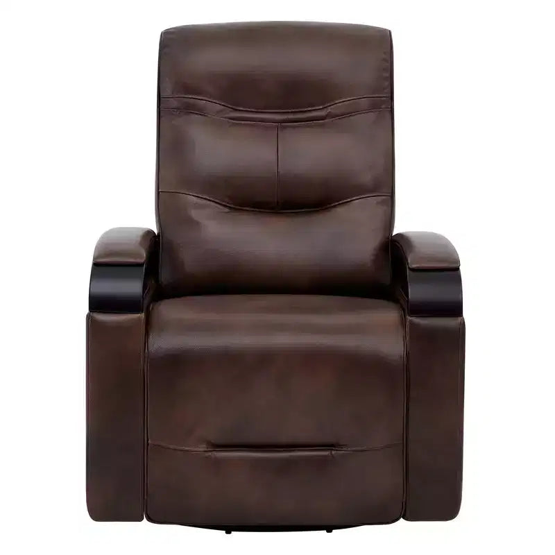 Leather Power Recliner Swivel Glider Rocker with Power Headrest