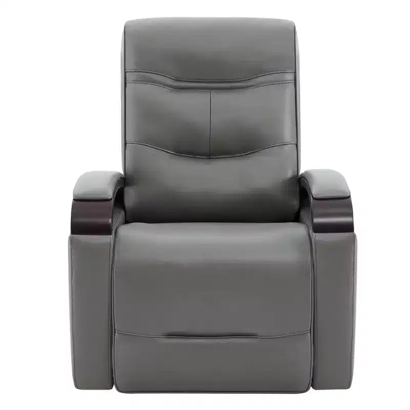 Leather Power Recliner Swivel Glider Rocker with Power Headrest