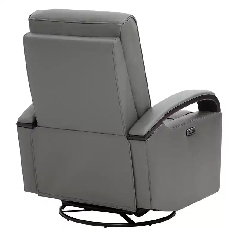 Leather Power Recliner Swivel Glider Rocker with Power Headrest