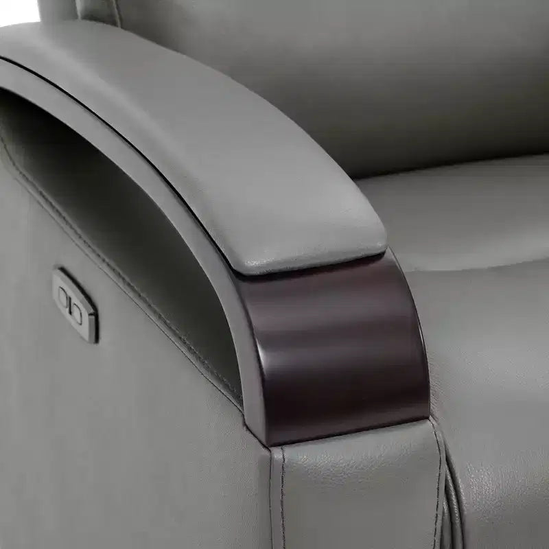 Leather Power Recliner Swivel Glider Rocker with Power Headrest