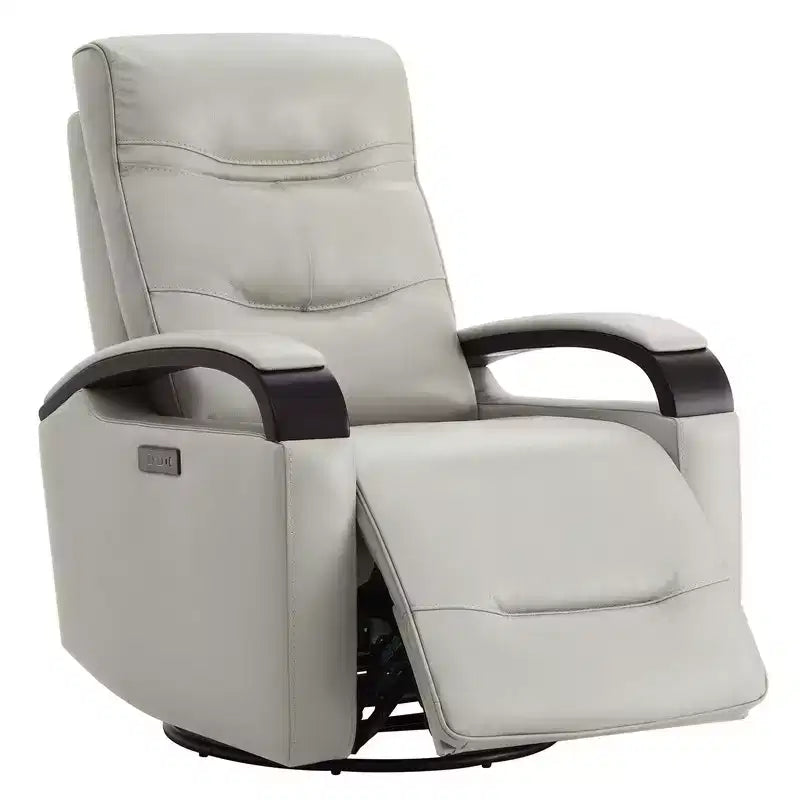 Leather Power Recliner Swivel Glider Rocker with Power Headrest