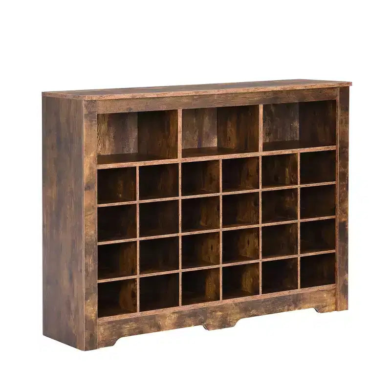 Sleek Shoe Cabinet with Curved Base - 24-Pair Shoe Rack