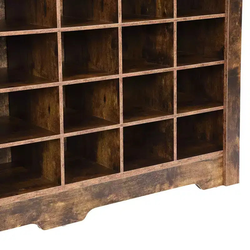 Sleek Shoe Cabinet with Curved Base - 24-Pair Shoe Rack