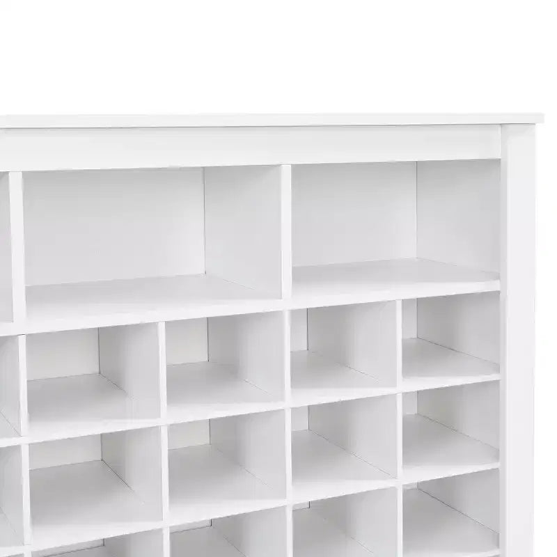 Sleek Shoe Cabinet with Curved Base - 24-Pair Shoe Rack