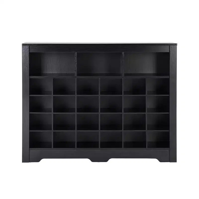 Sleek Shoe Cabinet with Curved Base - 24-Pair Shoe Rack