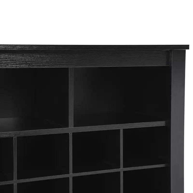 Sleek Shoe Cabinet with Curved Base - 24-Pair Shoe Rack