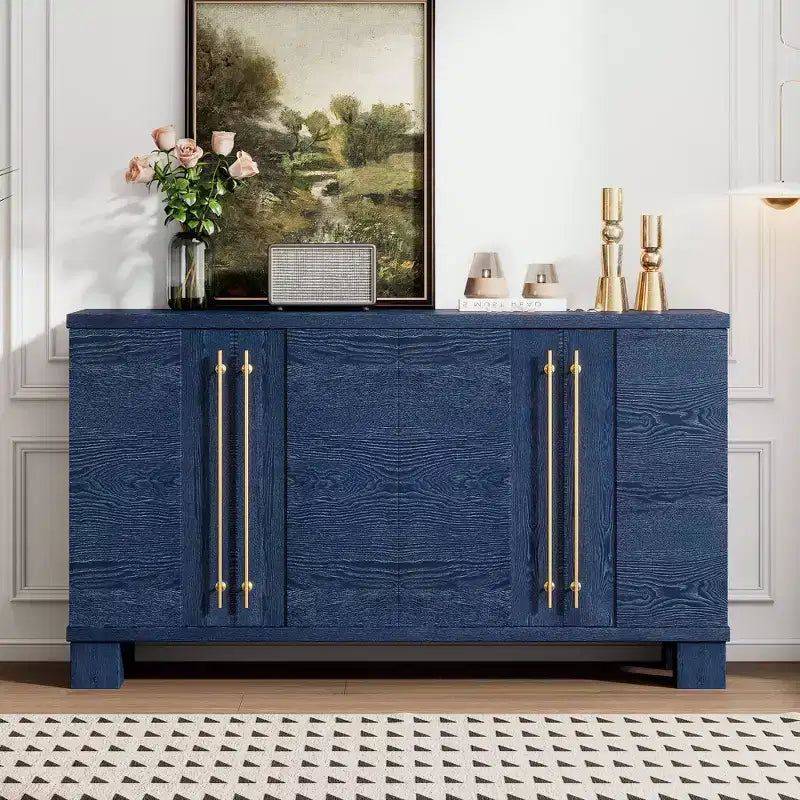 Modern Sideboard Cabinet, Bufft Cabinet with 4 Doors and 4 Shelves, Storage Cabinet for Living Room, Dining Room, Kitchen