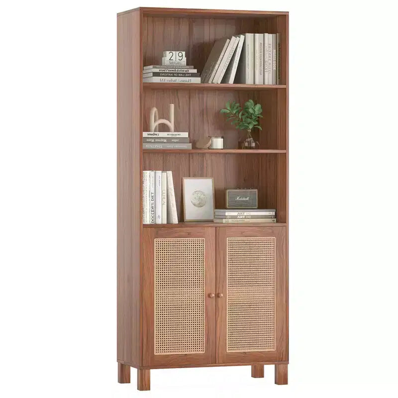 Minimalist Sideboard Buffet Cabinet with 2 Doors and 5 Shelves