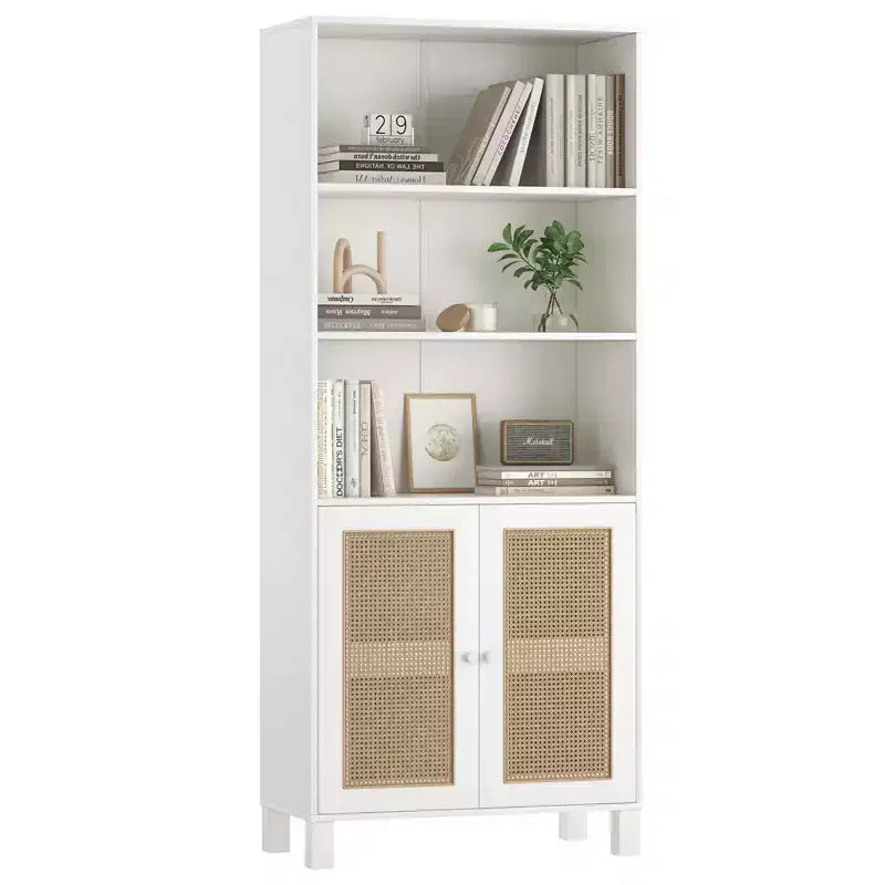 Minimalist Sideboard Buffet Cabinet with 2 Doors and 5 Shelves