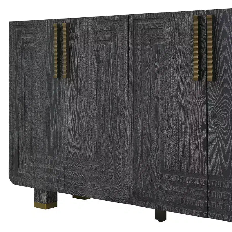 54" Vintage Sideboard Cabinet with 4 Doors and 4 Shelves