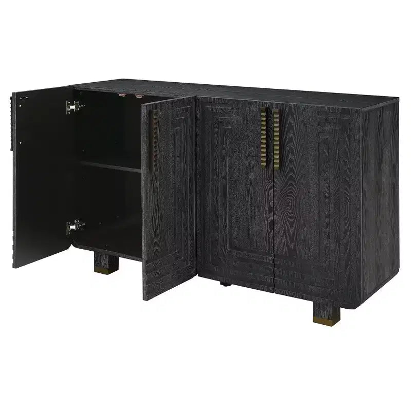 54" Vintage Sideboard Cabinet with 4 Doors and 4 Shelves