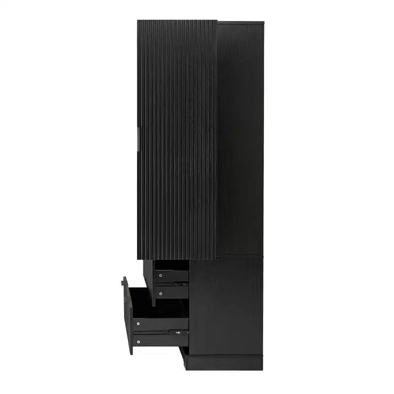 72in Modern Tall Storage Cabinet, Storage Cabinet with 2 Doors and 4 Drawers, Cabinet for Lving Room, Hallway, Kitchen