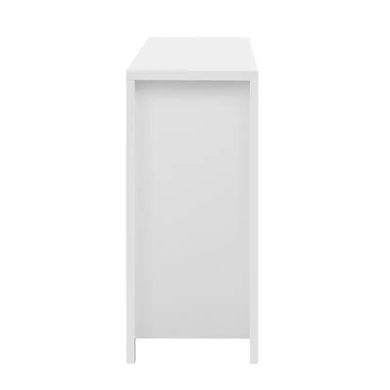 Modern Sideboard Cabinet with 2 Drawers and 4 Doors - Aluminum Handles