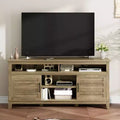 TV Stand for 63 in, Entertainment Center with Adjustable Shelves, Farmhouse TV Stand with Cabinet Doors