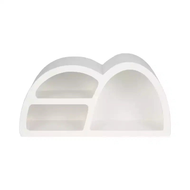 Wall Shelf Wood Sculptural Geometric Asymmetrical Design Contemporary Wall Storage for Home Office Bedroom or Living Room Display Organizer Unit