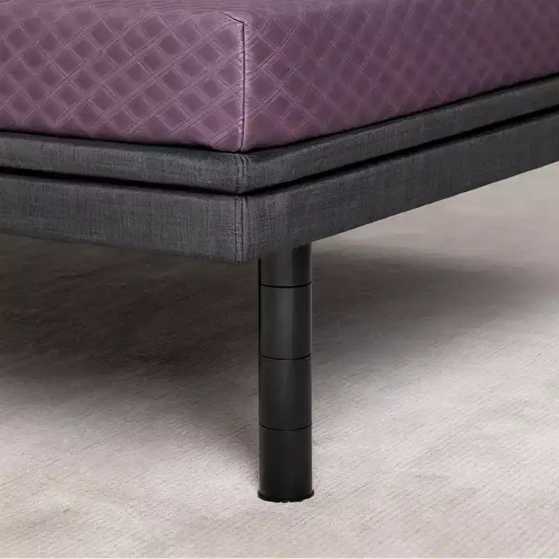 Smart Adjustable Bed Base with App Control, Anti-Snore and One-Touch Presets - Charcoal