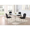 Glass Top Dining Table with Cabriole Steel Base