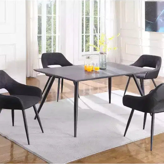 Contemporary Dining Table with Melamine Wooden Top