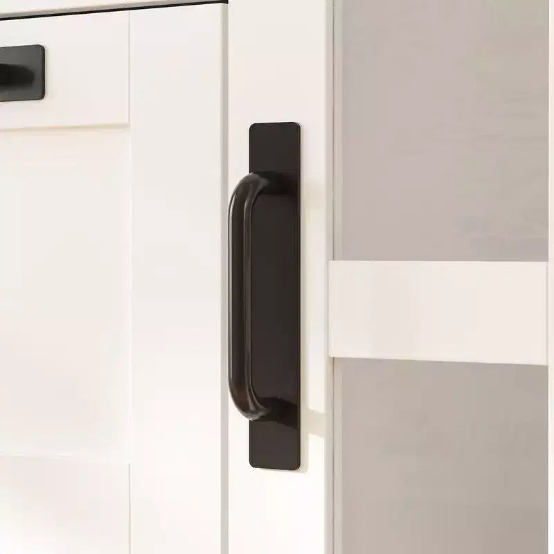 Tall Bathroom Storage Cabinet with Glass Doors and Drawers