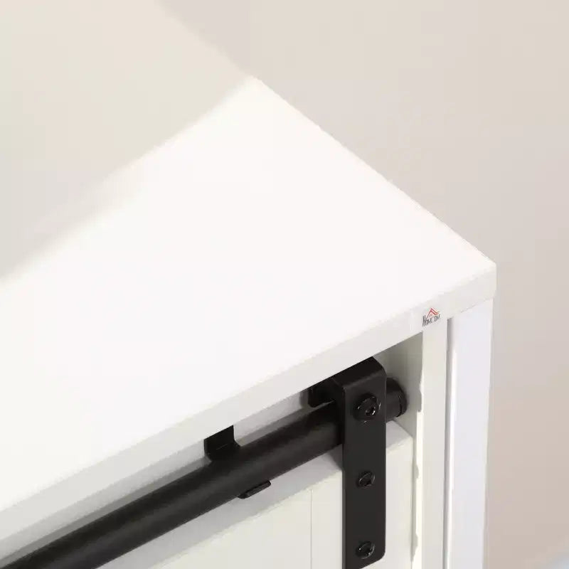 Buffet, credenza stile rustico, mobile bar con ripiano regolabile, anta scorrevole a fienile per cucina