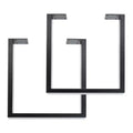 Pipe Decor 28 in. Skyline Matte Black Square Metal Landscape Dining or Desk Table Legs - 2 Pack