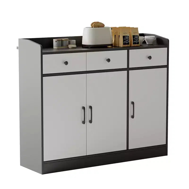 Tavolo Buffet Bar Caffè Moderno, per Soggiorno, Mobile Dispensa da Cucina in Legno con Ripiano Regolabile per Ingresso,