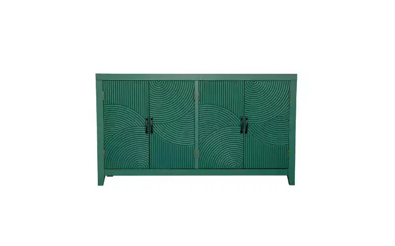 GDFStudio Rhodes Mobile Portaoggetti con 4 Ante in Legno di Abete Stile Moderno Mid-Century, 149,86 cm