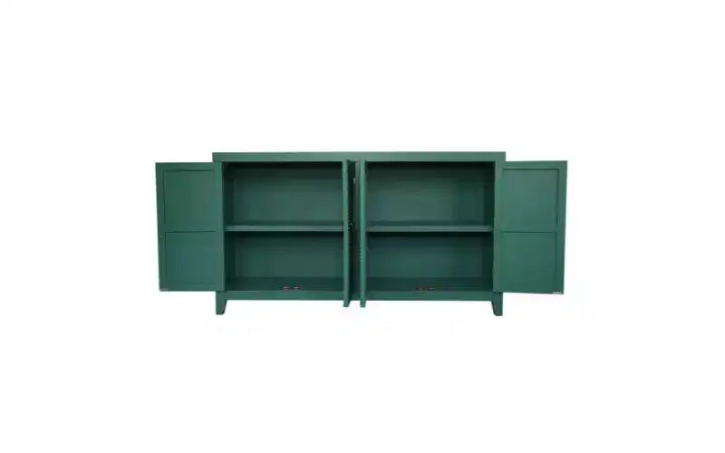 GDFStudio Rhodes Mobile Portaoggetti con 4 Ante in Legno di Abete Stile Moderno Mid-Century, 149,86 cm