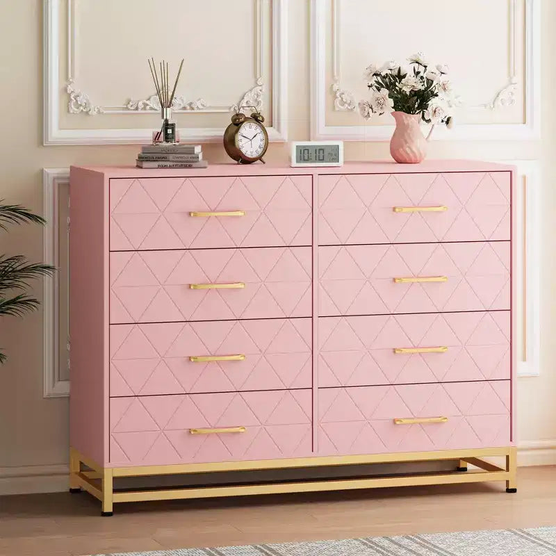 COZONY 8-Drawer Tall Dresser with Wood Top, Modern Storage Cabinet for Bedroom, Living Room, Hallway Organization