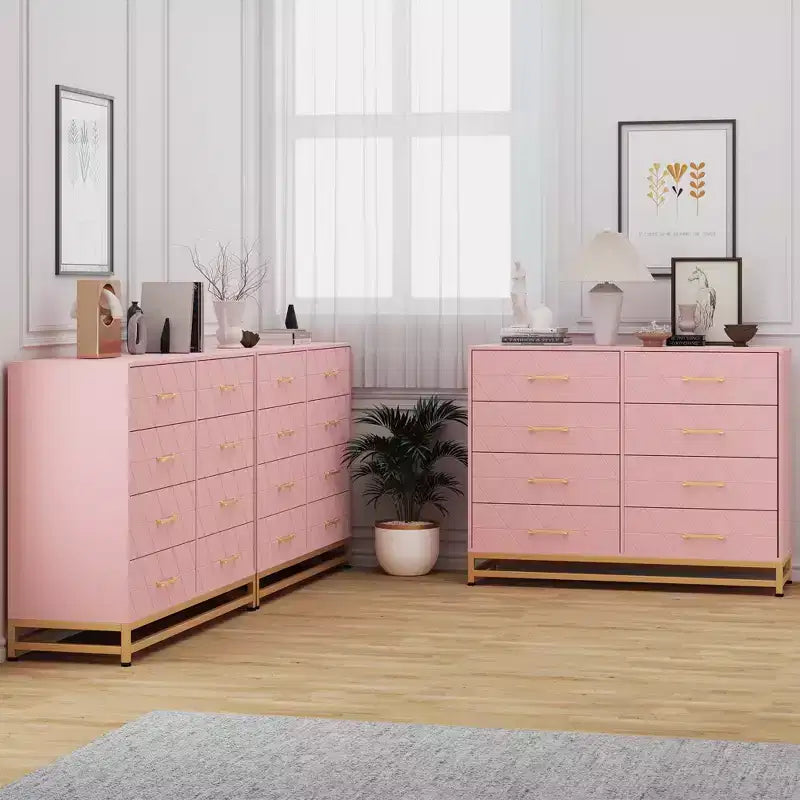 COZONY Cassettiera Alta a 8 Cassetti con Piano in Legno, Mobile Contenitore Moderno per Camera da Letto, Soggiorno, Ingresso