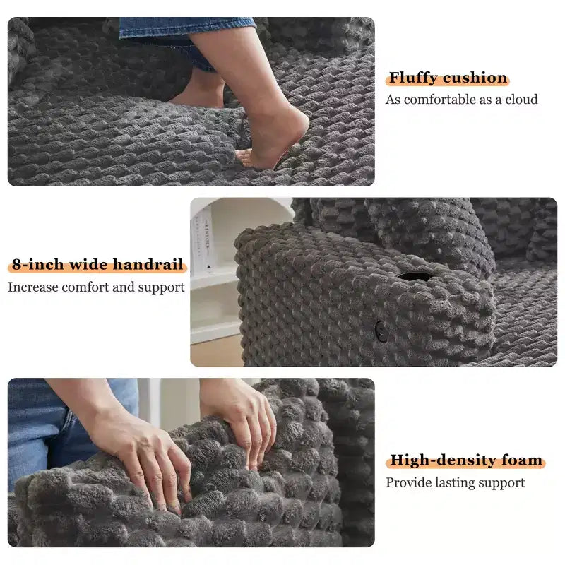 60 Divani lunghi oversize per interni, divano letto imbottito, comoda poltrona da lettura in peluche soffice, divano letto accogliente, per soggiorno, camera da letto, casa
