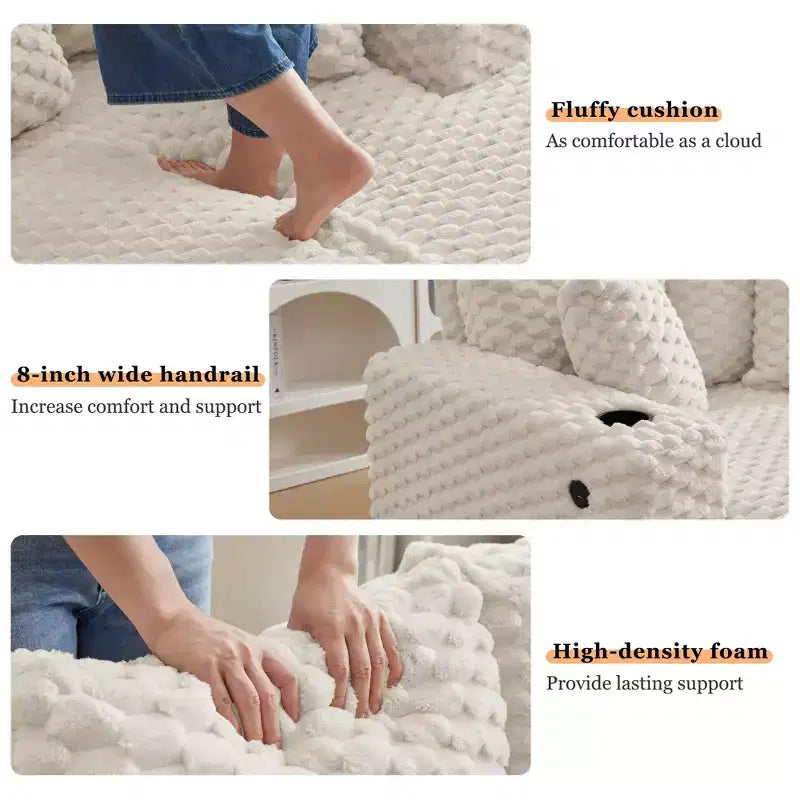 60 Divani lunghi oversize per interni, divano letto imbottito, comoda poltrona da lettura in peluche soffice, divano letto accogliente, per soggiorno, camera da letto, casa