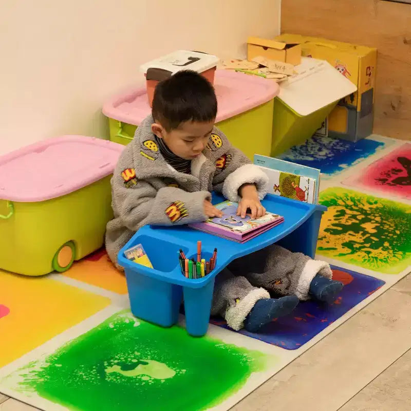 Basicwise Vassoio da scrivania per bambini, tavolino portatile per attività