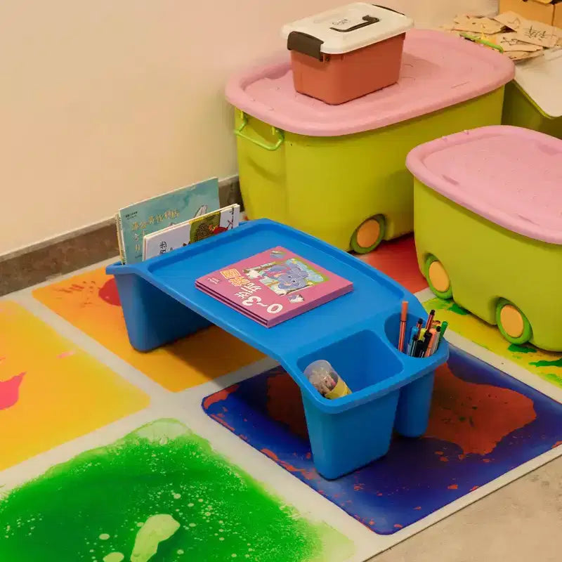 Basicwise Vassoio da scrivania per bambini, tavolino portatile per attività