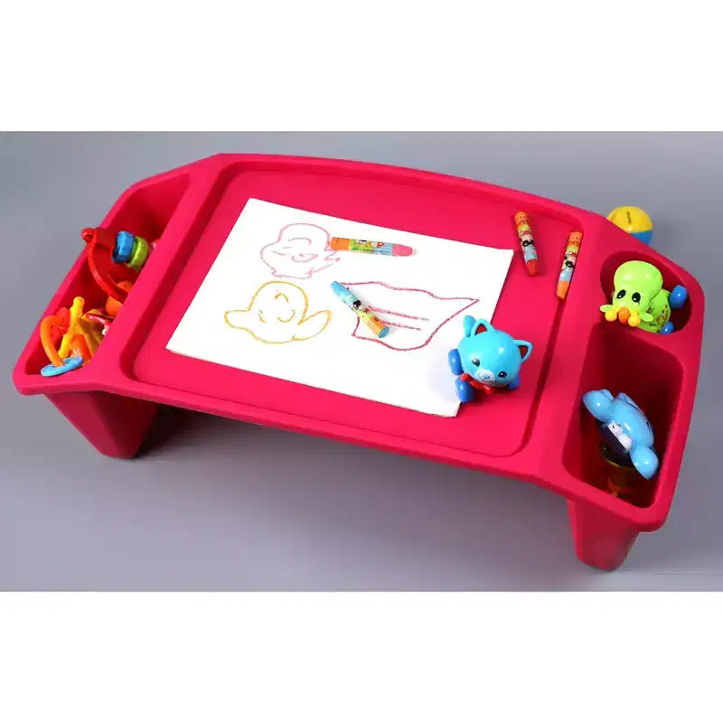 Basicwise Vassoio da scrivania per bambini, tavolino portatile per attività