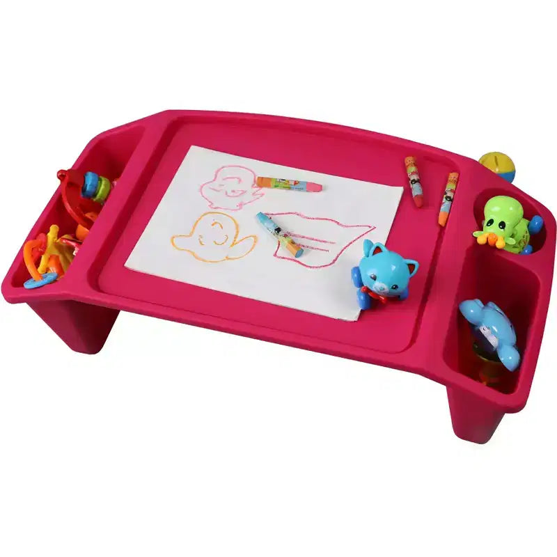Basicwise Vassoio da scrivania per bambini, tavolino portatile per attività