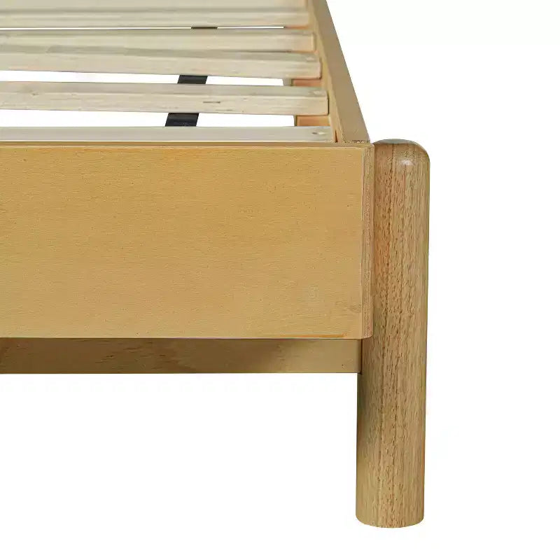 Struttura letto matrimoniale Queen/King, piattaforma in legno con testiera - ModernLuxe