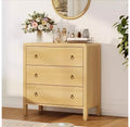 Natural 3 Drawer Dresser, Modern Closet Dressers Chest of Drawers, Wood Storage Dresser Chest of Drawers Clothes Organizer