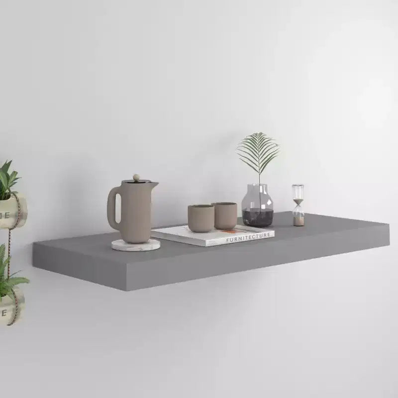 Wall Shelf Grey Honeycomb MDF, metal frame Medium Wall Shelf