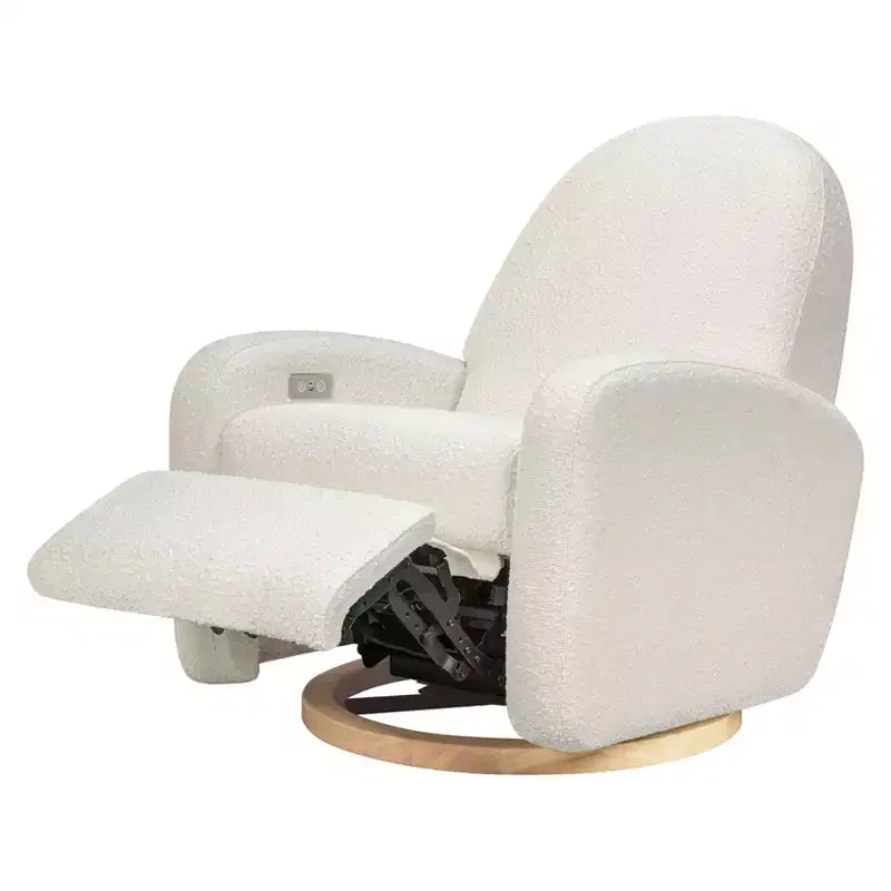 Babyletto Nami, poltrona reclinabile elettronica e scorrevole girevole con porta USB
