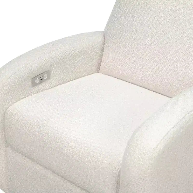 Babyletto Nami, poltrona reclinabile elettronica e scorrevole girevole con porta USB