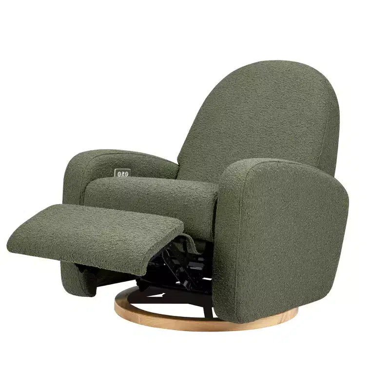 Babyletto Nami, poltrona reclinabile elettronica e scorrevole girevole con porta USB