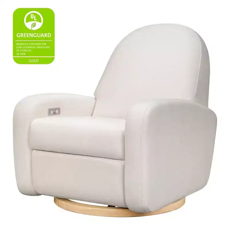 Babyletto Nami, poltrona reclinabile elettronica e scorrevole girevole con porta USB