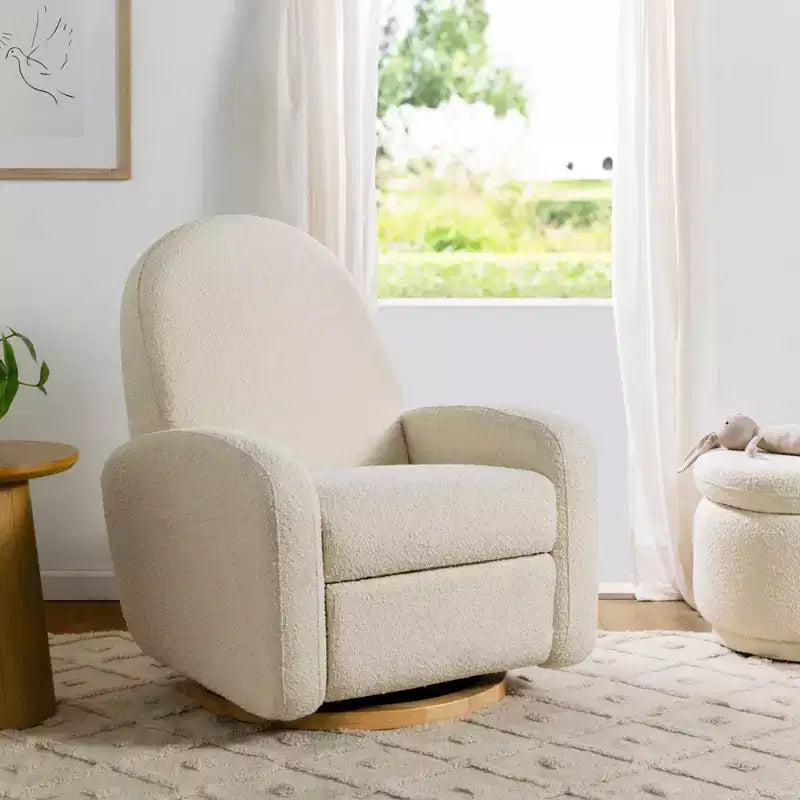 Babyletto Nami, poltrona reclinabile elettronica e scorrevole girevole con porta USB