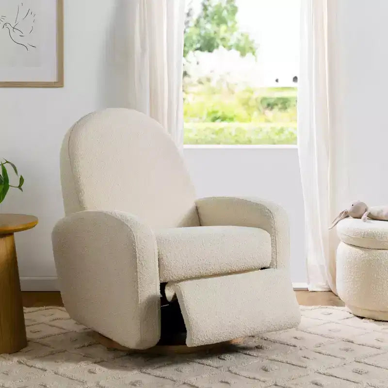Babyletto Nami, poltrona reclinabile elettronica e scorrevole girevole con porta USB